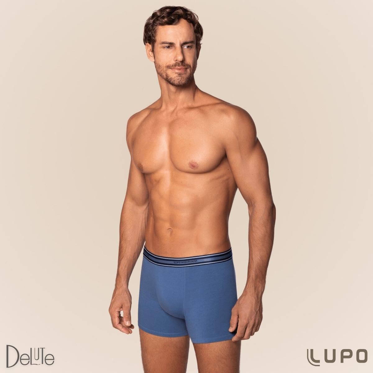 Kit 10 Cuecas Boxer, Lupo, Masculino